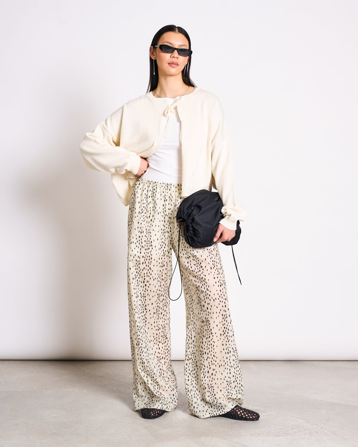 LOOSE TIE CARDIGAN ZEA OFFWHITE GOTS Cardigan jan-n-june 2