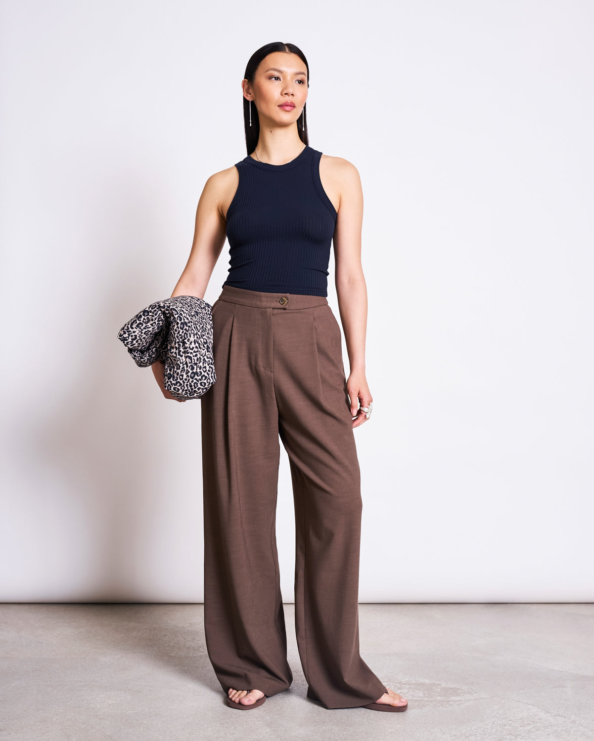 PLEATED WIDE PANTS NIVA CLAY Pants jan-n-june 1