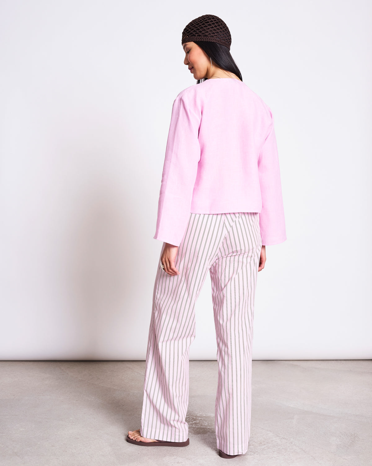 LINEN TIE BLOUSE SKAGEN LIGHT ORCHID Blouses jan-n-june 3