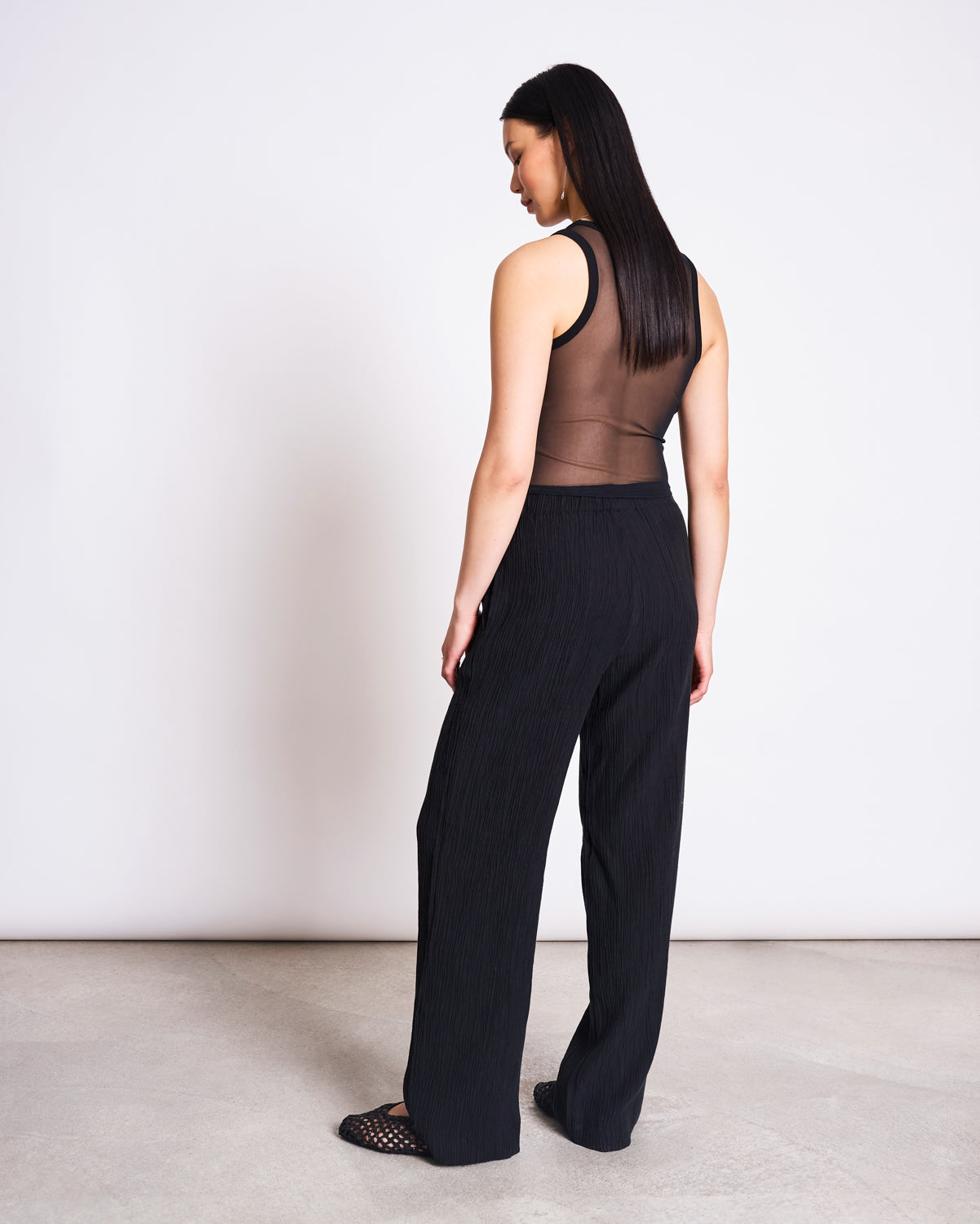 TRANSPARENT BACK TANK TOP HOLMEN BLACK Tops jan-n-june 6