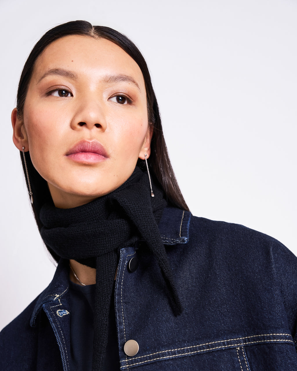 MINI WOOL SCARF AMBAR BLACK GOTS Apparel & Accessories jan-n-june 2
