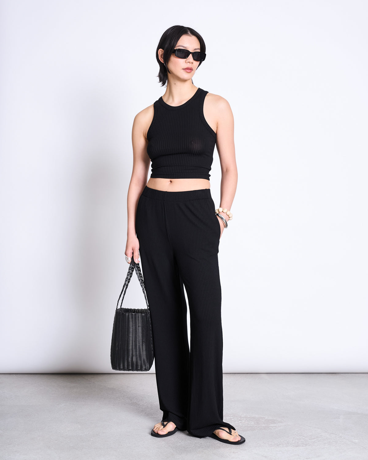 TENCEL™ LYOCELL RIB TANK TOP PORTO BLACK jan-n-june 2