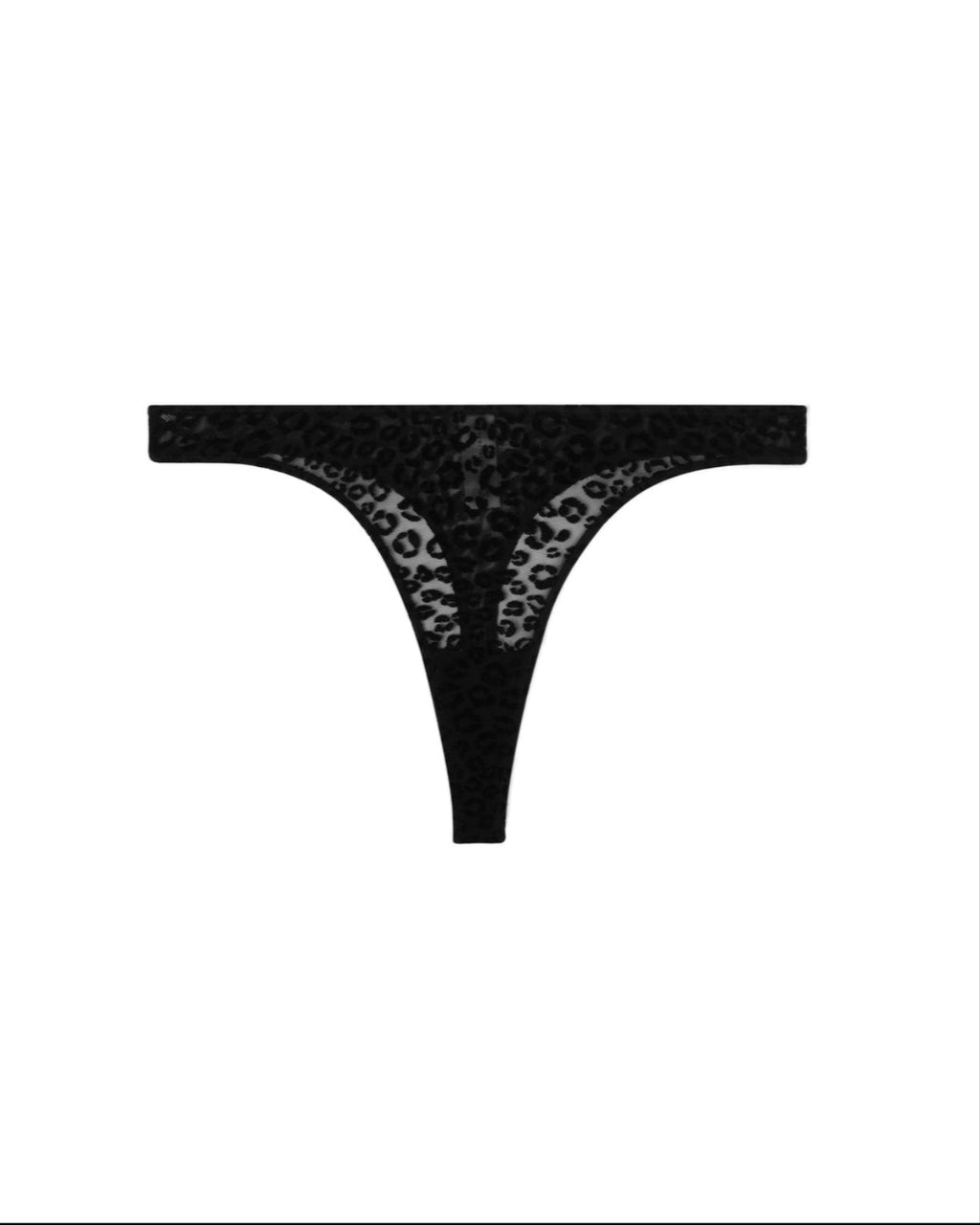UNDERSTATEMENT MESH THONG BLACK LEOPARD Lingerie jan-n-june 3