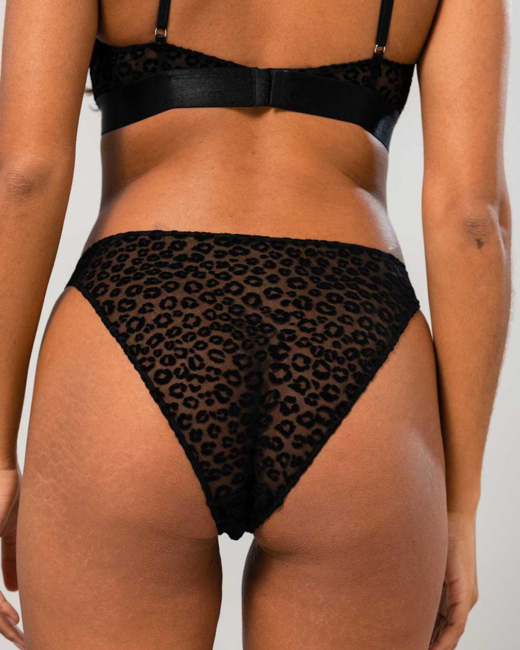 UNDERSTATEMENT MESH BIKINI BRIEFS BLACK LEOPARD Lingerie jan-n-june 3