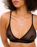 UNDERSTATEMENT MESH TRIANGLE BRALETTE BLACK Lingerie jan-n-june 1