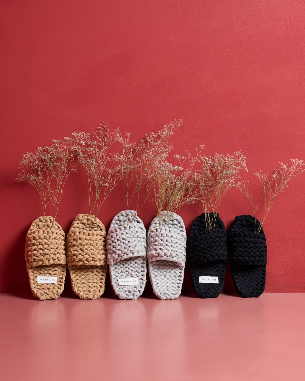 KNIT SLIPPERS BERLINETTE GREY Hausschuhe jan-n-june 2