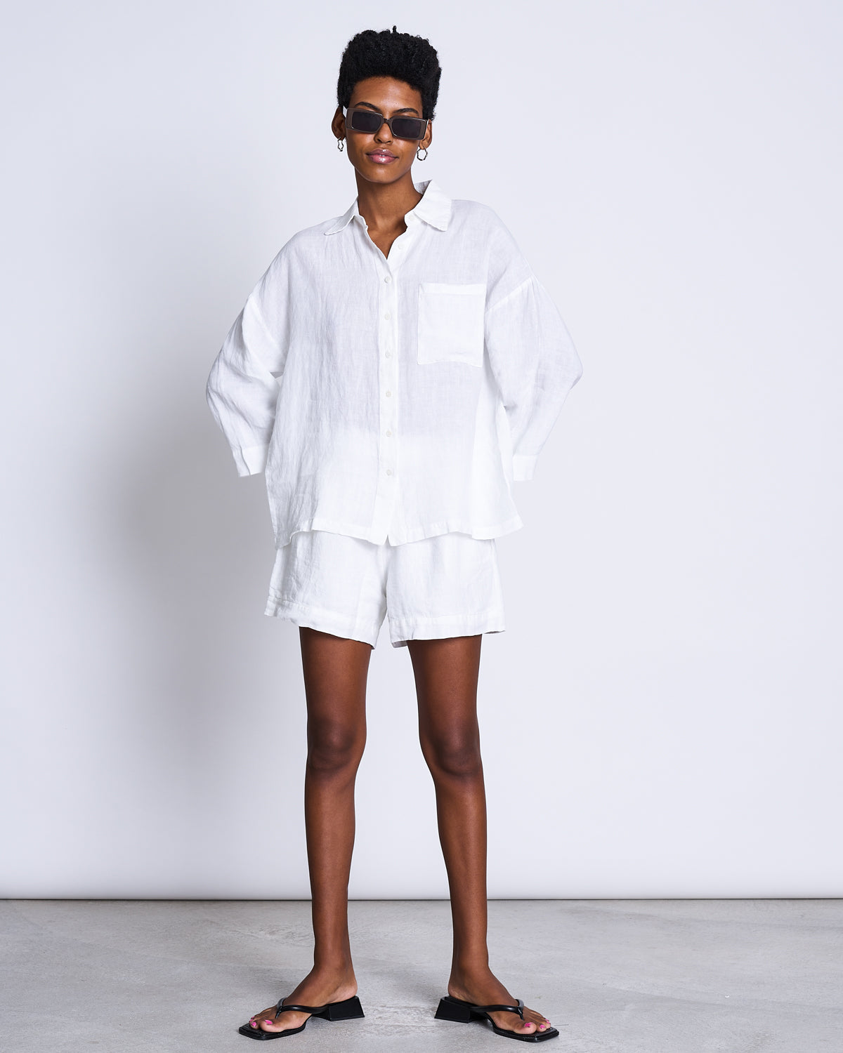 LINEN SHIRT MONS WHITE Blouses jan-n-june 5