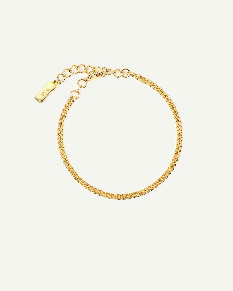 DEAR DARLING BERLIN FINE CURB CHAIN BRACELET GOLD jan-n-june 1