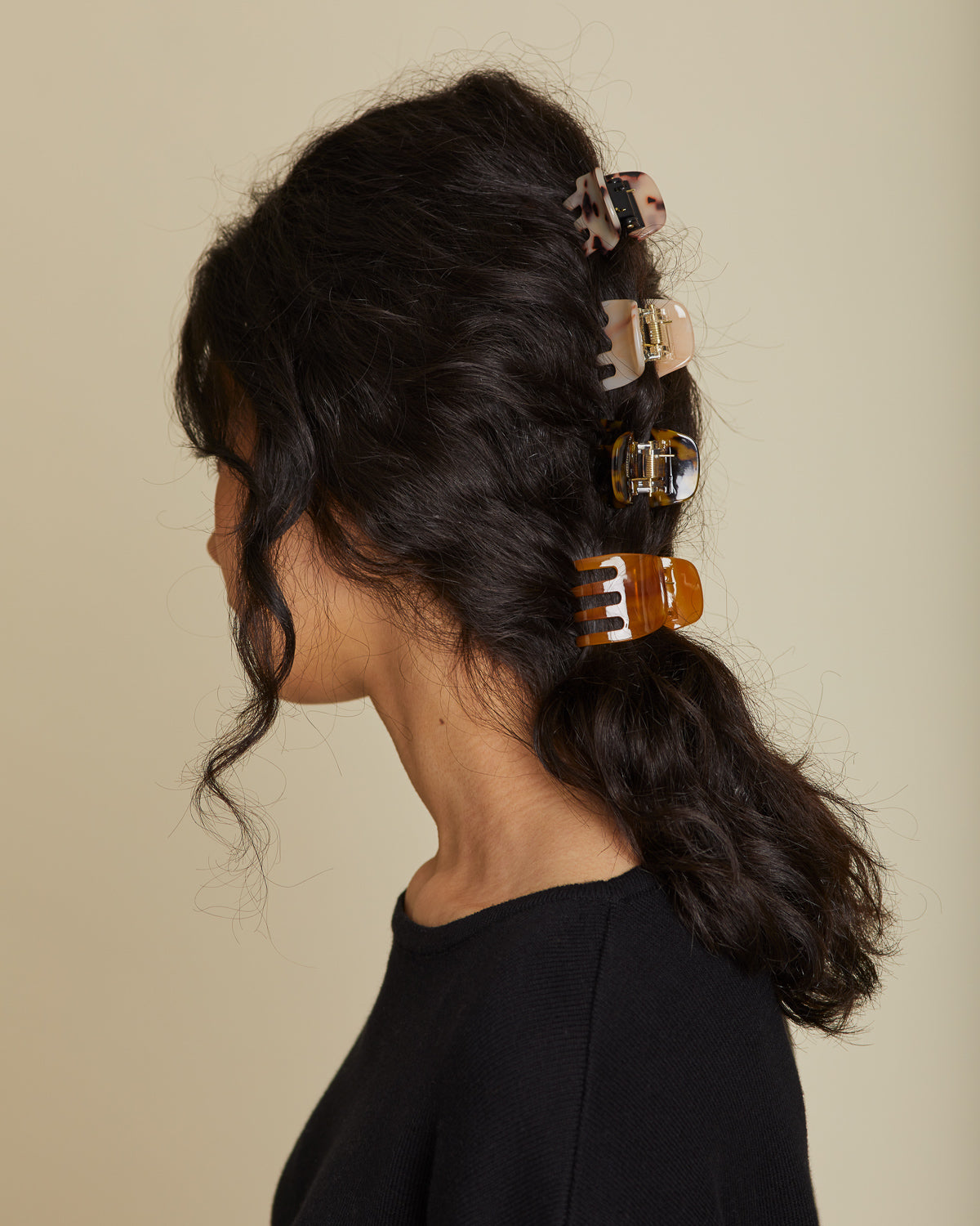 MINI CLAW COGNAC Clip jan-n-june 6