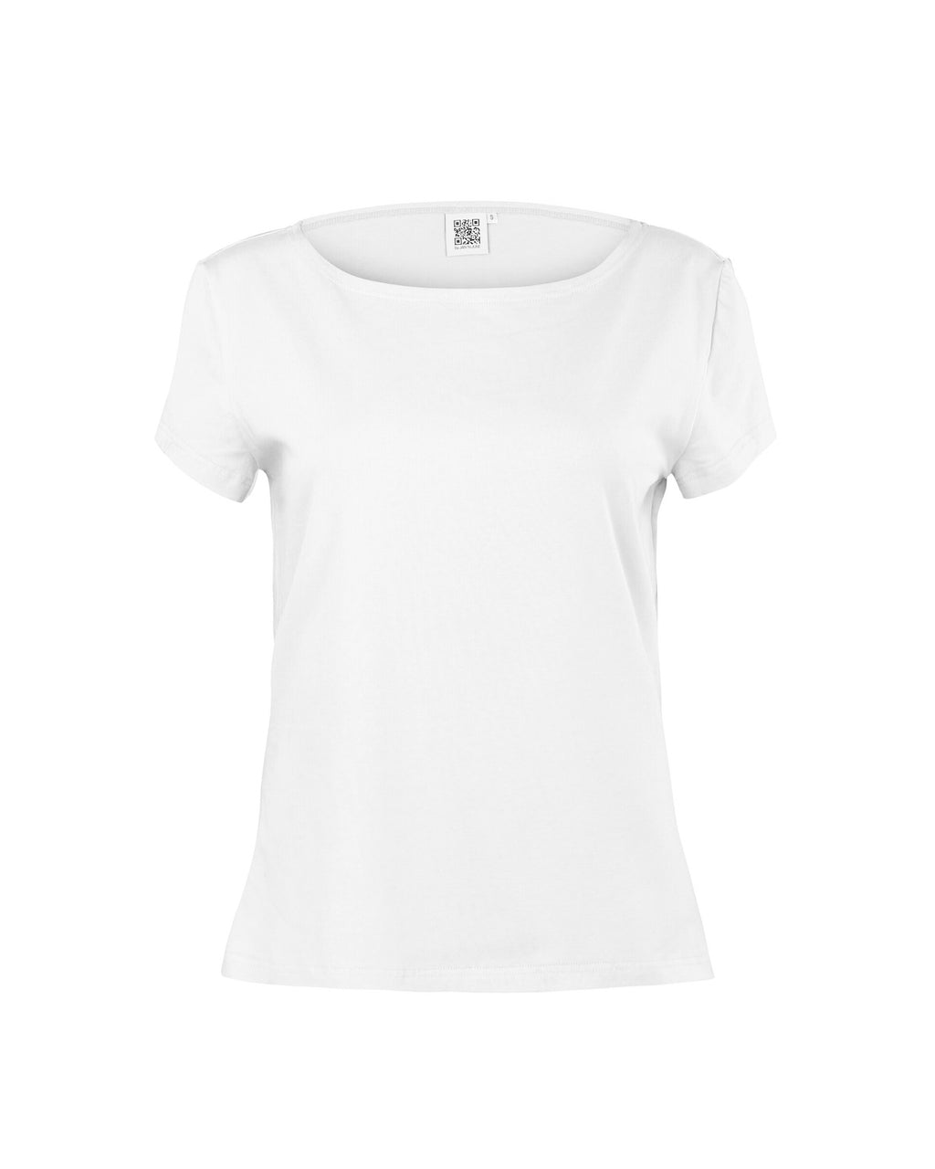 BRUSHED BOAT NECK T-SHIRT OTTO WHITE GOTS t-shirt jan-n-june 6